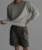 Baulopeulodeogteu Summer Ribbed Boat Neck Knit Tee [Beige]
