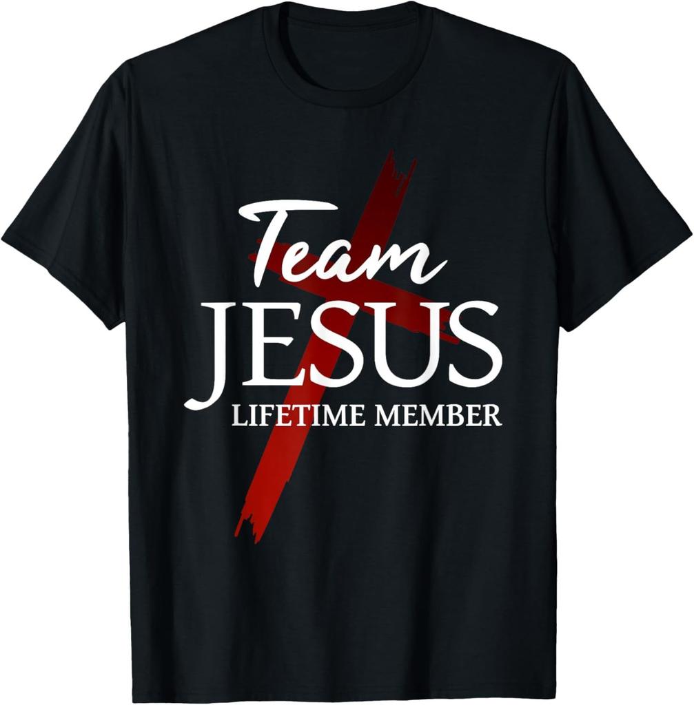 Lustiges Team Jesus Christlicher Glaube Beten Gott Religiöses T-Shirt Lustige Jesus Kleidung Baumwoll-T-Shirts für Herren Grafik-T-Shirts