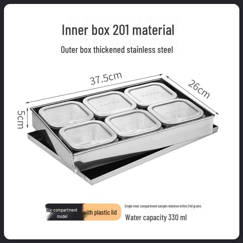 Stainless Steel Food Sample Retention Box Set
