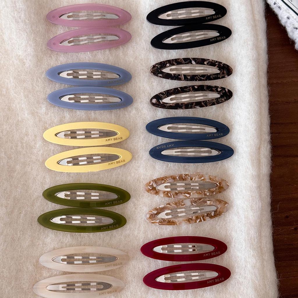 Colorful Acetate Hair Clip for Women 2025 - Simple Side Ear and Bang Clips, Wispy BB Hair Accessories
