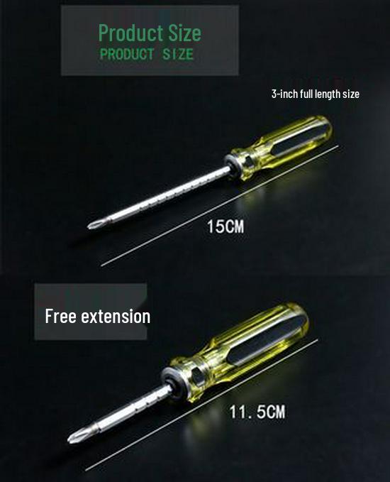 

Industrial Grade Dual-Use Magnetic Screwdriver - Multifunctional Electrician & Household Tool with Cross Flat Torx Heads, Chrome Vanadium Steel