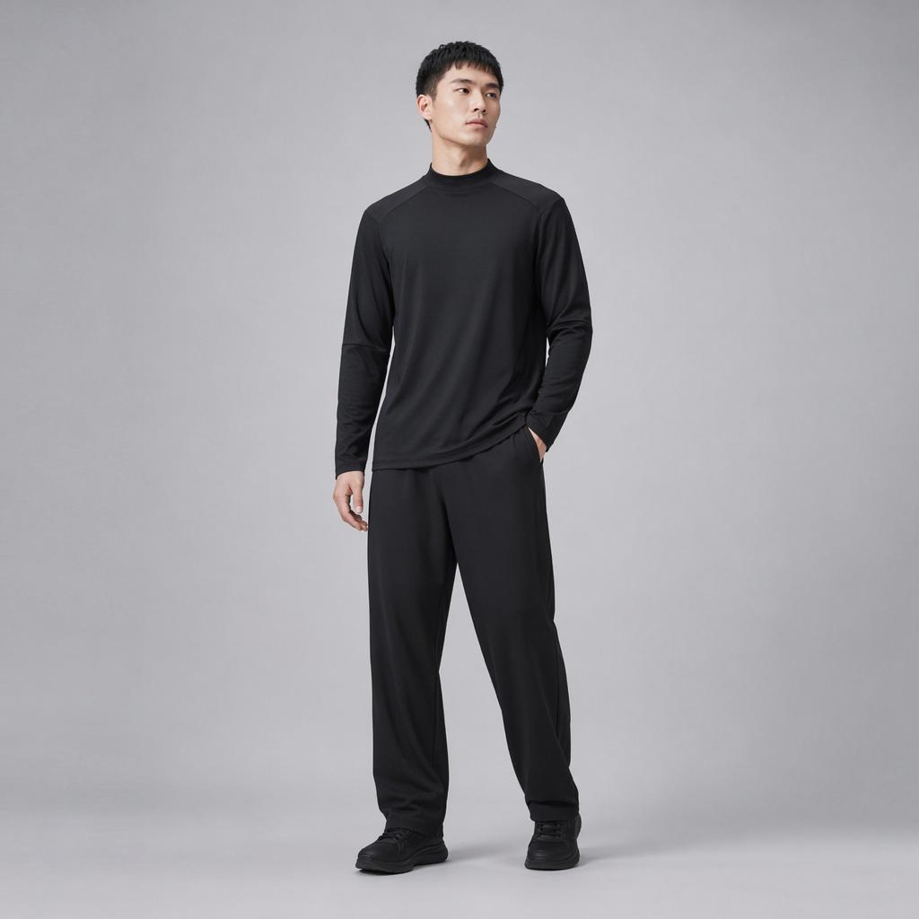 Anta Autumn City Light Travel Champion Series Solid Color Long Sleeve T-Shirt Men Tops 152540410-3