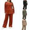 Completo Pantalone da Donna Taglie Forti Nuovo Completo Due Pezzi per l'Autunno