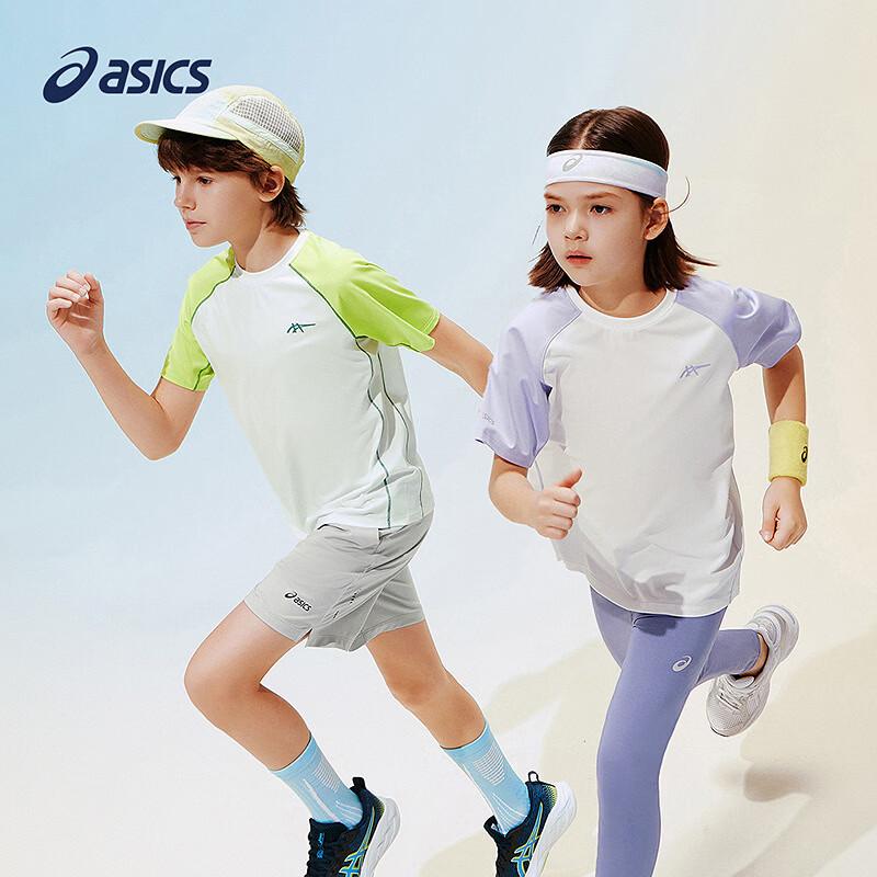 ASICS Kids Moisture-Wicking Color-Block Raglan T-Shirt 150
