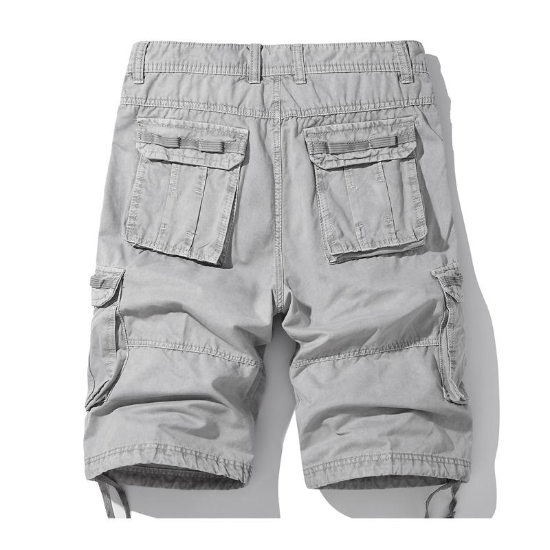 Pantaloncini Estivi da Uomo Larghi Taglia Grande Tute Multi-Tasca Cotone Comodi Pantaloncini Cargo Casual da Esterno Monocolore Sportivi Lavoro