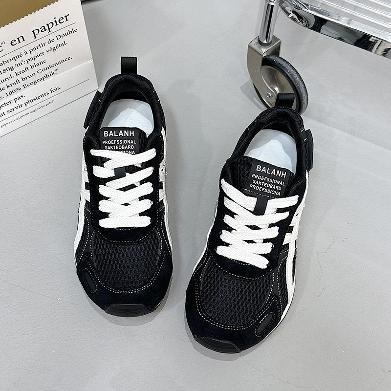 New leather breathable mesh platform women's summer and autumn versatile casual sports running shoes casual shoes