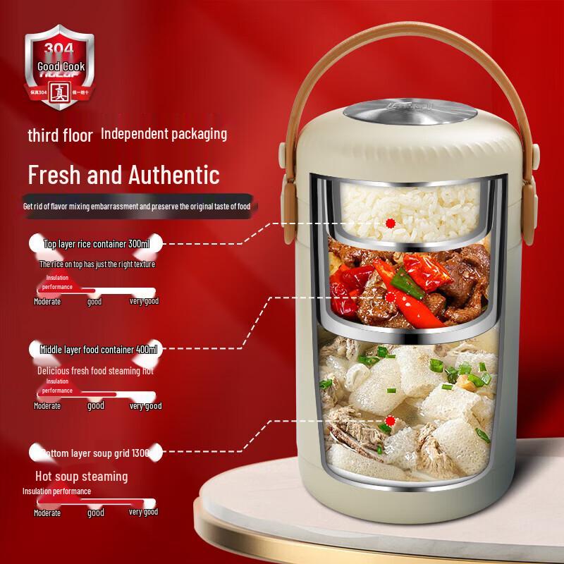 HOCUF H 304 Stainless Steel Insulated Lunch Container