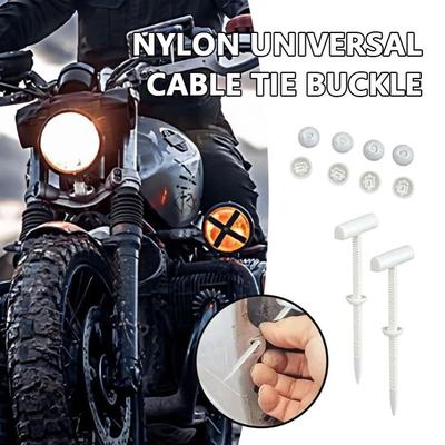 Verbessertes Modell Universelle Nylon-Kabelbinder-Schnalle Selbstverriegelnde Kabelbinderhalter Auto-Schnalle Reißverschluss-Clip Faltbare Nylon-Schnalle