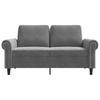Vidaxl 2-Seater Sofa, Dark Grey, 120 Cm, Upholstered In Velvet