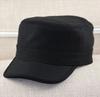 Big Head Circumference Autumn and Winter Woolen Flat Top Hat European and American Men's Military Hat Fast Casual Fashion Men's Hat