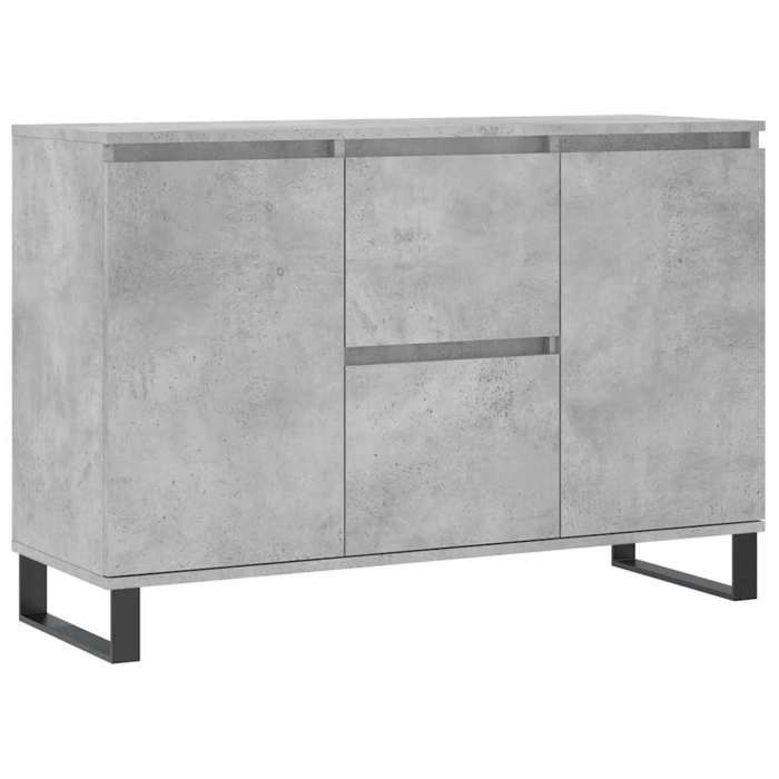 VidaXL Buffet, Sideboard with Legs, Storage Cabinet, Living Room Organizer, Interior Living Room, Concrete Grey 827216