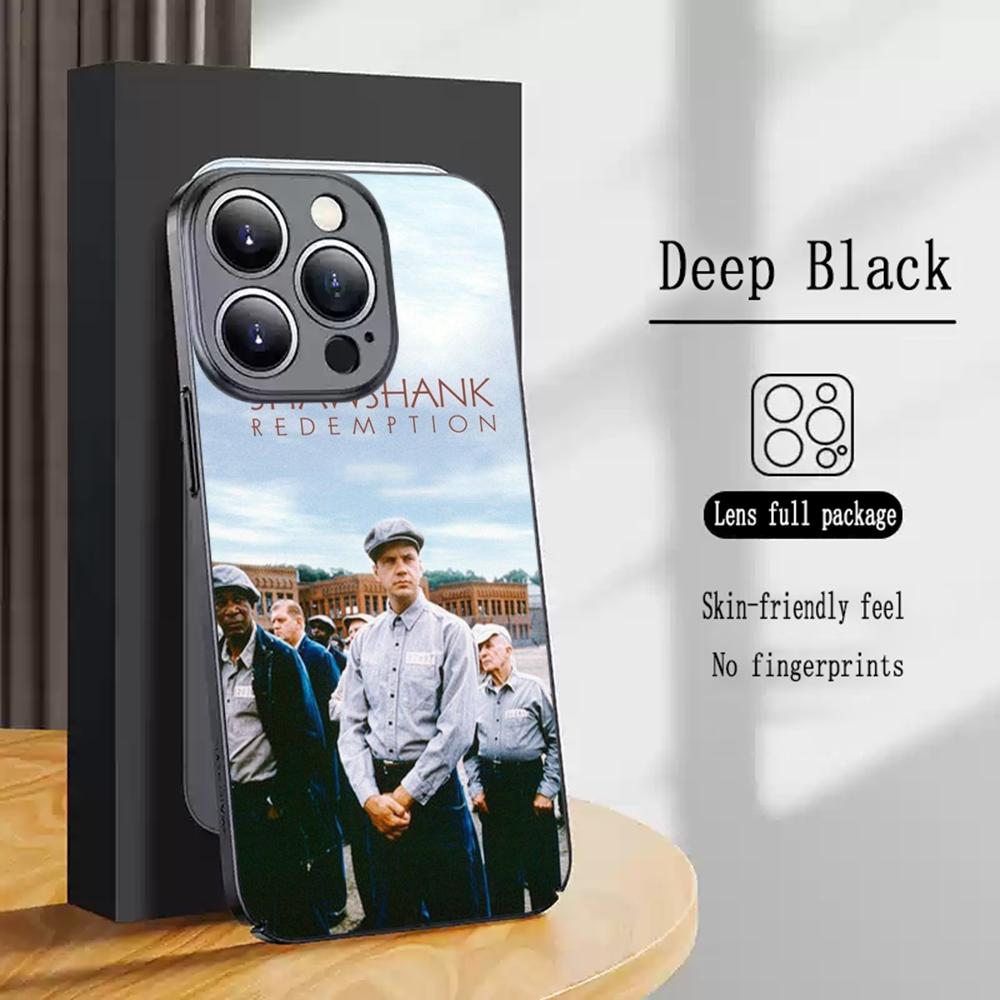 Classic ins Shawshank hot Phone Case For iPhone 16 15 14 13 12 11 X XR XS 8 Plus Mini Pro Max Soft black Shockproof Cover