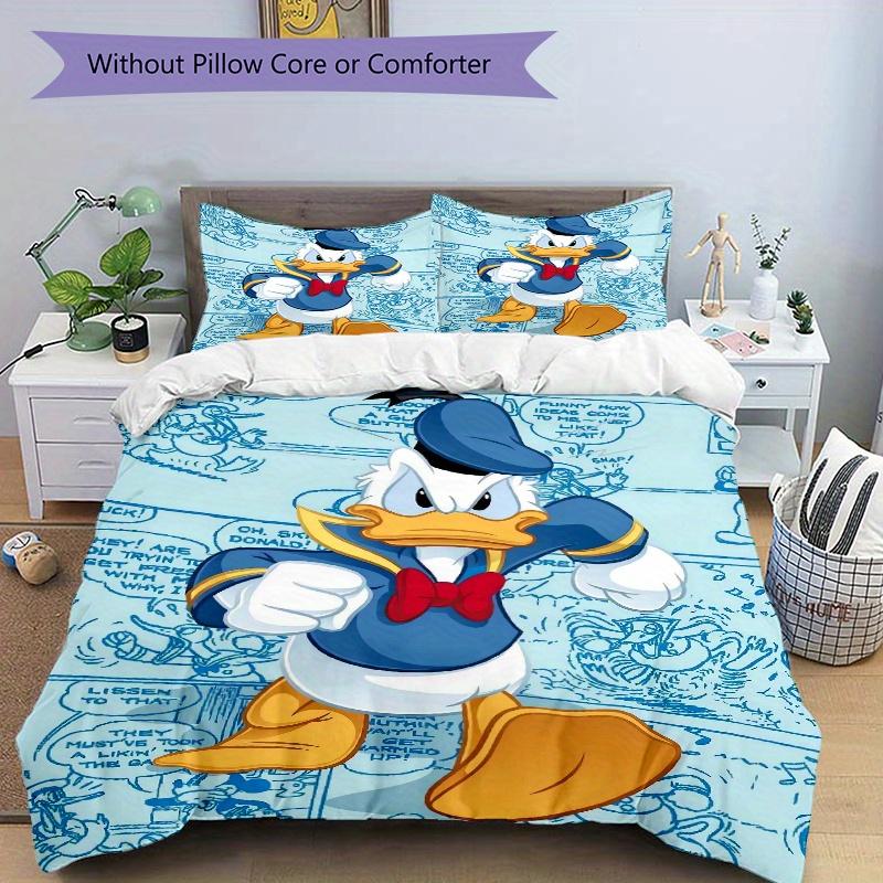 3pcs Disney Donald Duck Theme Printed Bedding Set, Soft and Comfortable Quilt Cover for Bedroom, Guest Room W023