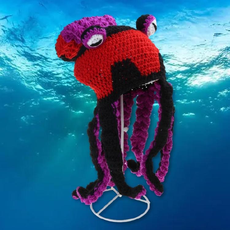 Fun Octopus Knit Gradient Beanie Hat Halloween Costume Cover Cap for Men Women