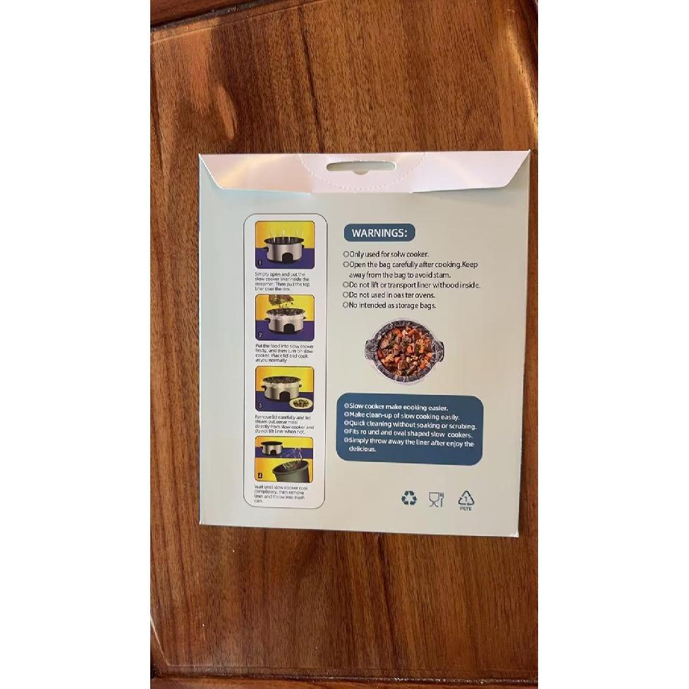 Slow Cooker Liners, 20-Pack Cooking BagsOversized Disposable Pot Liner Plastic Bags, Fits 6QT to 10QTFor Slow Cooker Cooking Tray, 14-Inch x 22-Inch,