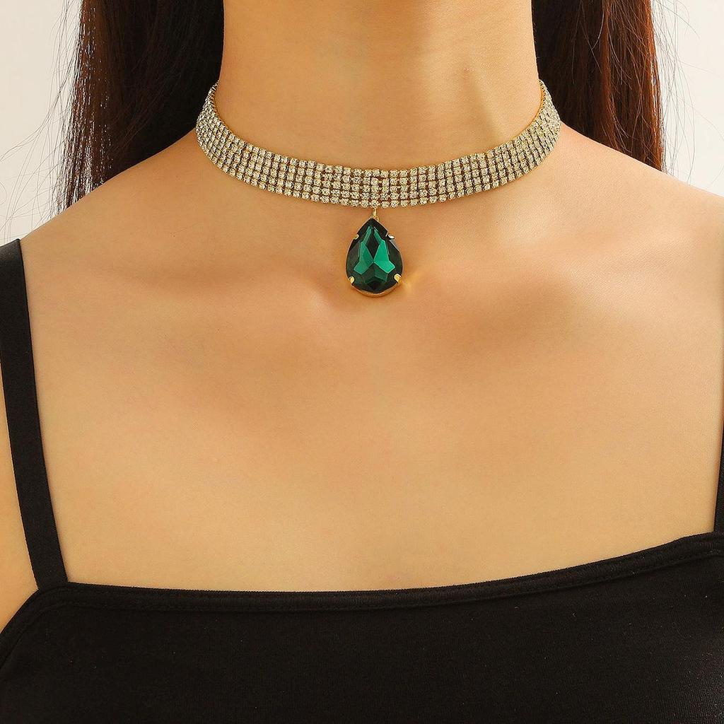 Elegant Rhinestone Tassel Necklace for Women - Ideal for Brides, Evening Gowns, Banquets, and Versatile Socialite Style