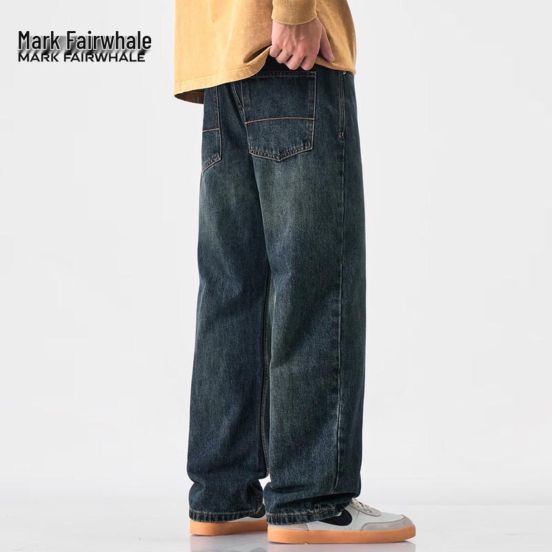 Mark Fairwhale Men's Retro Loose Straight-Leg Jeans