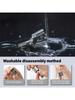 1/2pc Men's Nose Hair Trimmer, Manual Stainless Steel Nose Hair Trimmer, Small Round-Head Nose Hair Cleaner