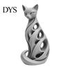 Decorative Figurines for Living Room 3D Printed Spiral Cat Figurine, Hollow Modern Abstract Sculpture Small Table Decor Coffee Desk Shelf, Minimalist