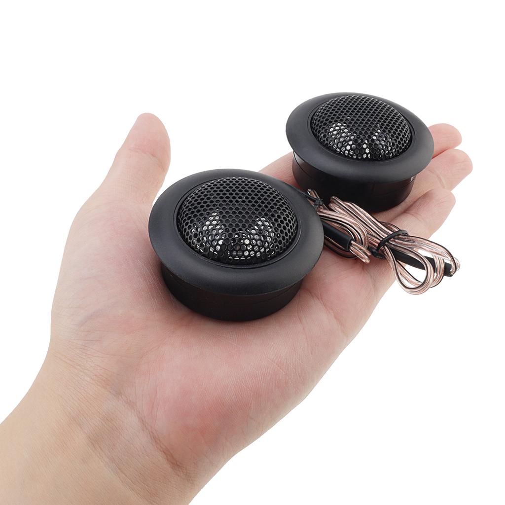 4pcs 800W High Efficiency 25mm Mini Dome Tweeter Speakers for Car Audio System with Spare Casing Black High Frequency