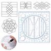 Drawing Template Springhall Angle Multifunctional Drawing Ruler Circle Maker Drawing Ruler
