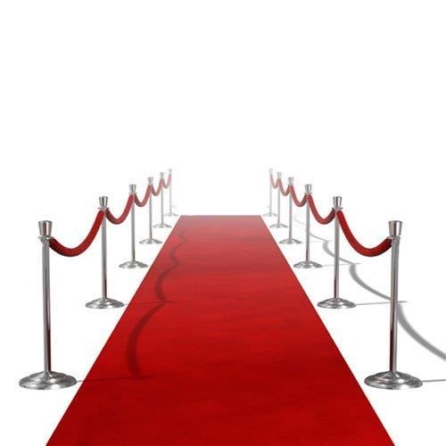 Tapis - vidaXL - Rouge - 10 x 1 m - 400 g/m² - Polyester