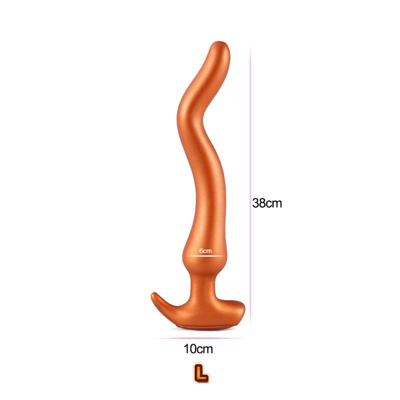 Flüssigsilikon 27-38CM Überlänge Analplug Fingerdildo Stimulieren Anus Vagina Sexspielzeug Buttplug Penis Masturbator Analdehner