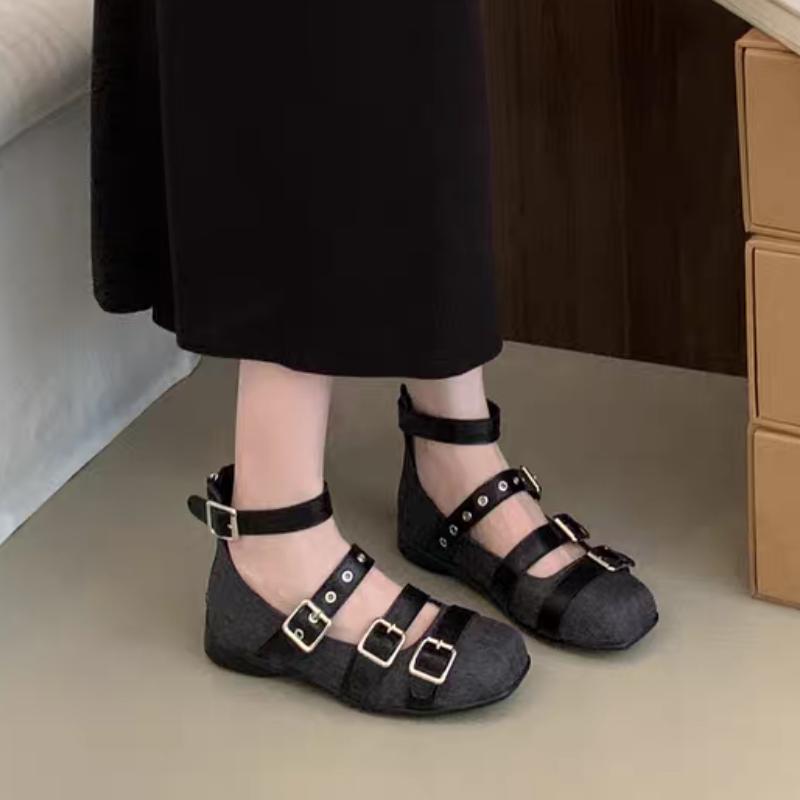 Fashion Designer Loafers Flats Shoes Women Fashion Ballet Shoes Summer Shallow 2025 Buckle Trend Sneakers Walking Casual Mujer Sandalias