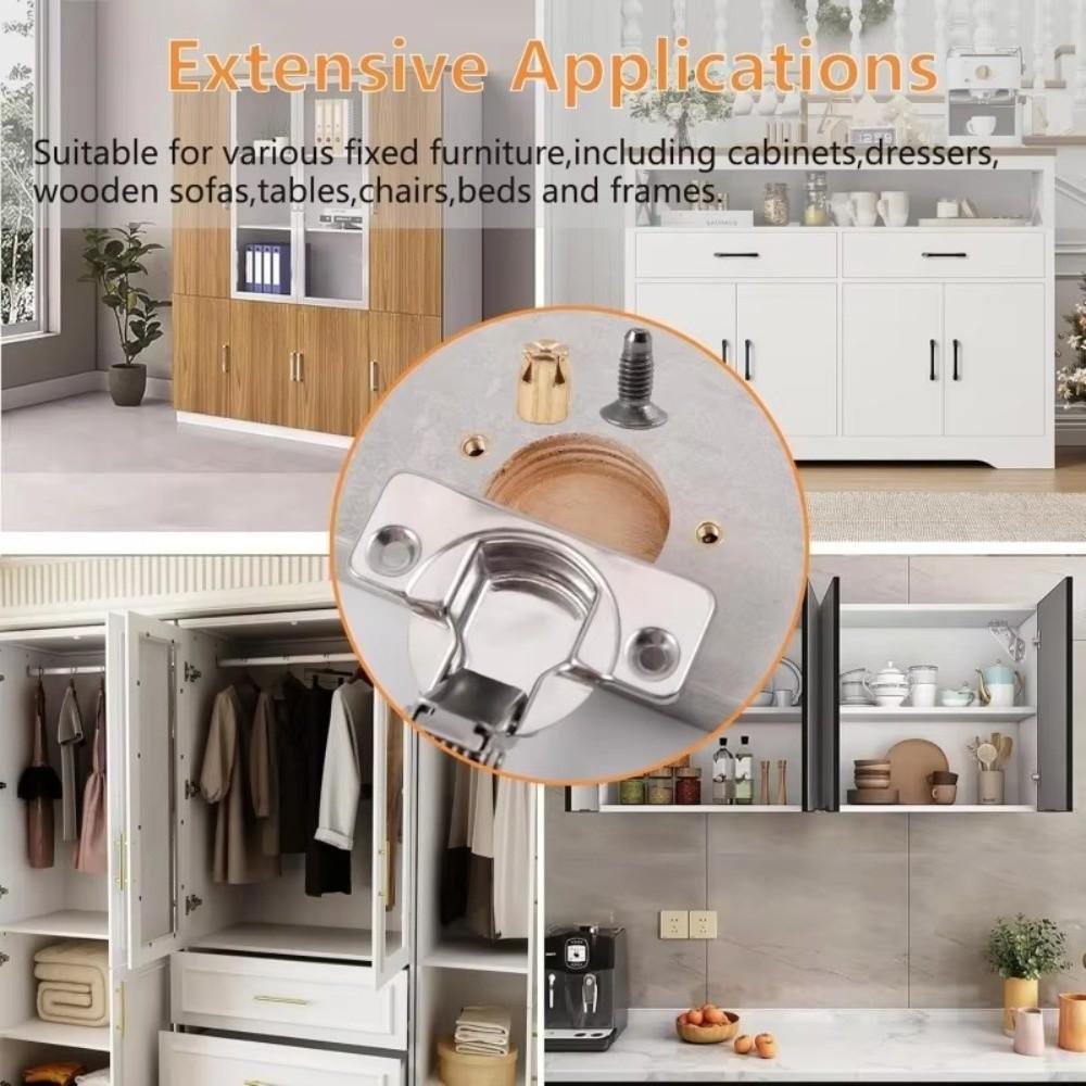 10 Sets Cabinet Door Fix Metal Fastener Inserts Furniture Door Fix Inserts Furniture Door