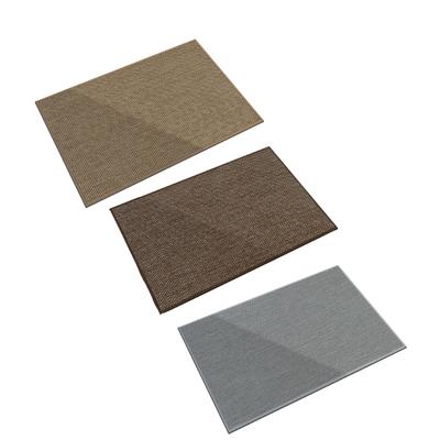 Easy Cleaning Floor Mat with Rubber Backing Faux Linen Nonslip Absorbent Door Mat for Entry Kitchen Bathroom Area