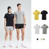 Men's Quick-Dry Ice Silk Sport T-Shirt - Loose Fit, Breathable, Sweat-Wicking, Cool Feeling, Short Sleeve for Fitness & Running.