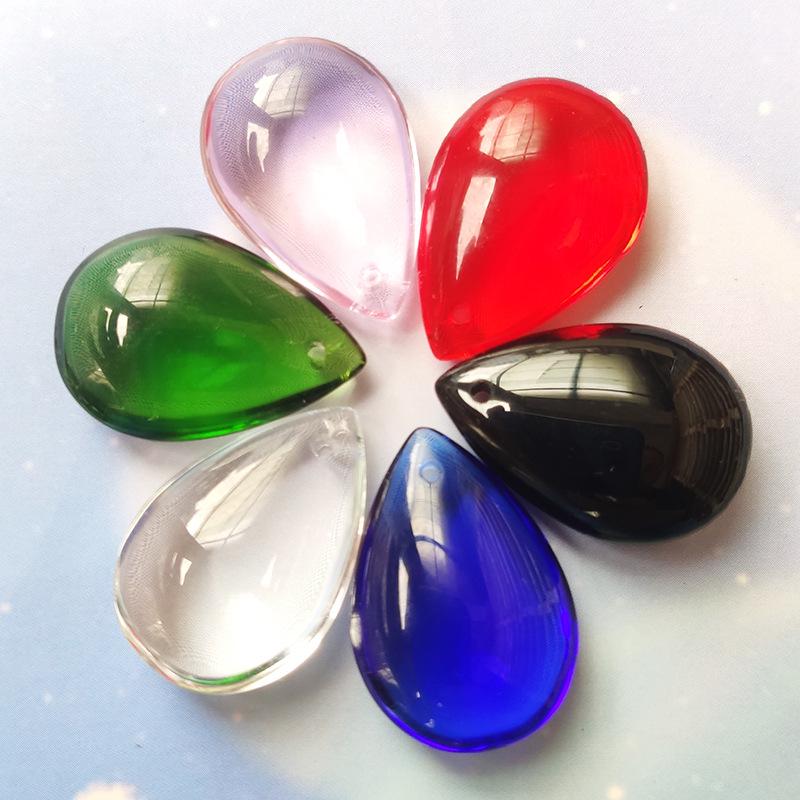 

Ожерелье с подвеской в виде цветного кристалла в виде капли воды - средний/большой ювелирный аксессуар Pink