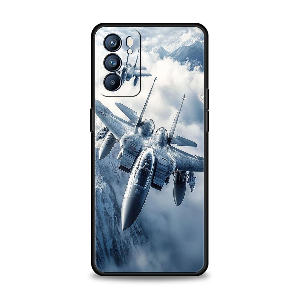 Aircraft Helicopter Airplane Case For Oppo Reno13 Reno12 Reno11 F Reno10 Pro A54 5G Find X5 A53 A52 A9 A17 4G A79 A80 A98 Cover