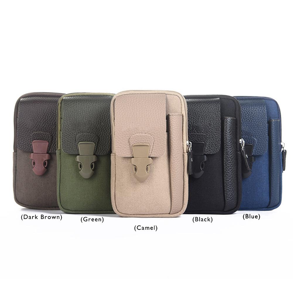 Outdoor Shopping Accessaries Supplies Canvas Men Waist Belt Bags Business Sports Casual Male Zip Mobile Phone Pouch