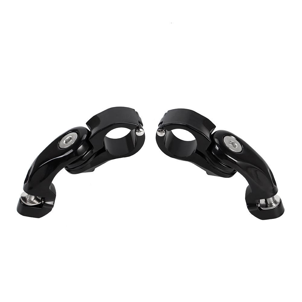 Motorcycles Male Mount-Style Chrome 1 1/4" Foot Peg Adapter Engine Guard Footrests Mount Clamps for Harley Softail Cafe Racer