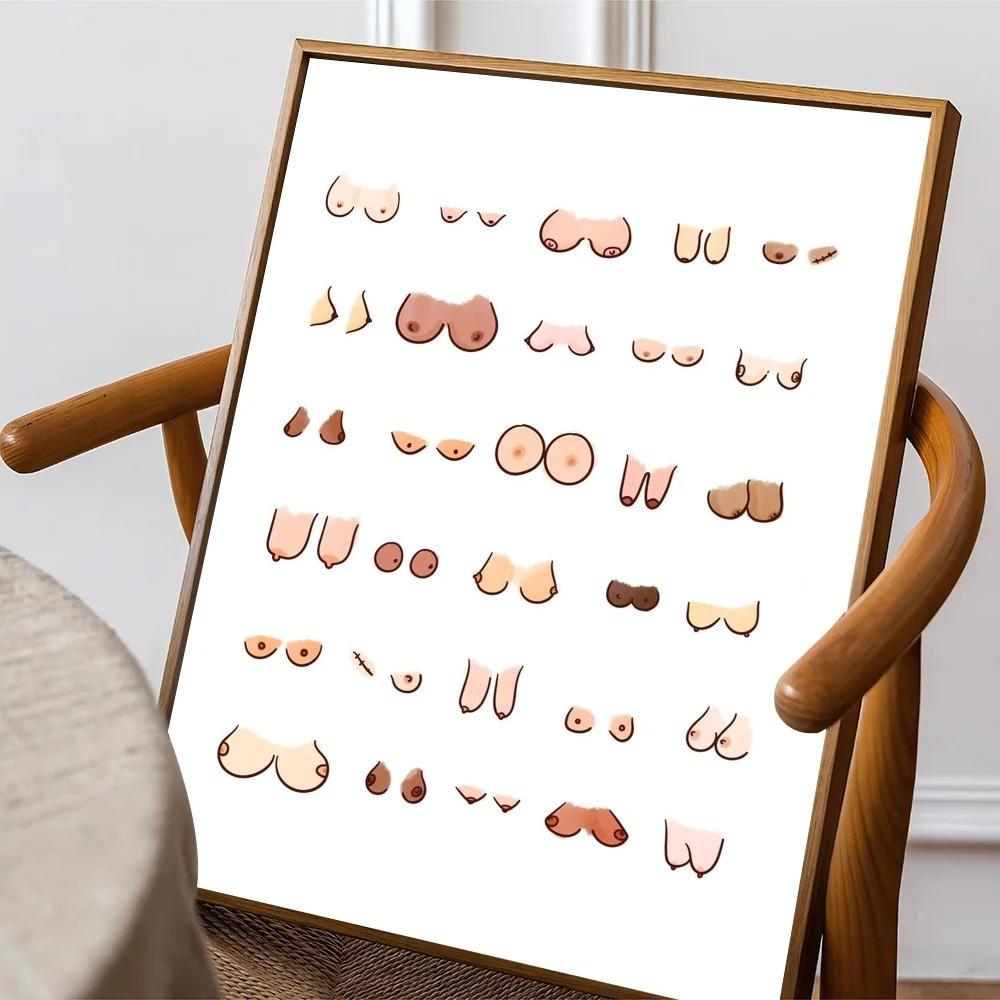 

Забавный для ванной комнаты черно-белый тело попа сиськи стиль постер холст картина причудливая стена гостиная бар винтажный декоративный 21cm×30cm NoFrame