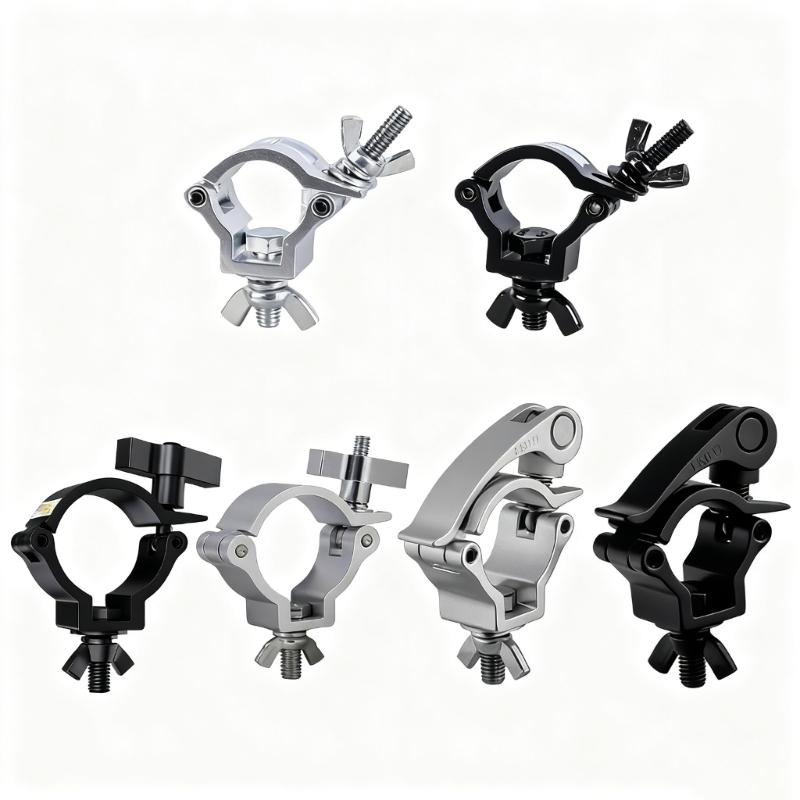 Heavy Type Light Fixture Clamp For 32mm To 35mm Pipe Secure Mounting Aluminum Magnesium Alloys