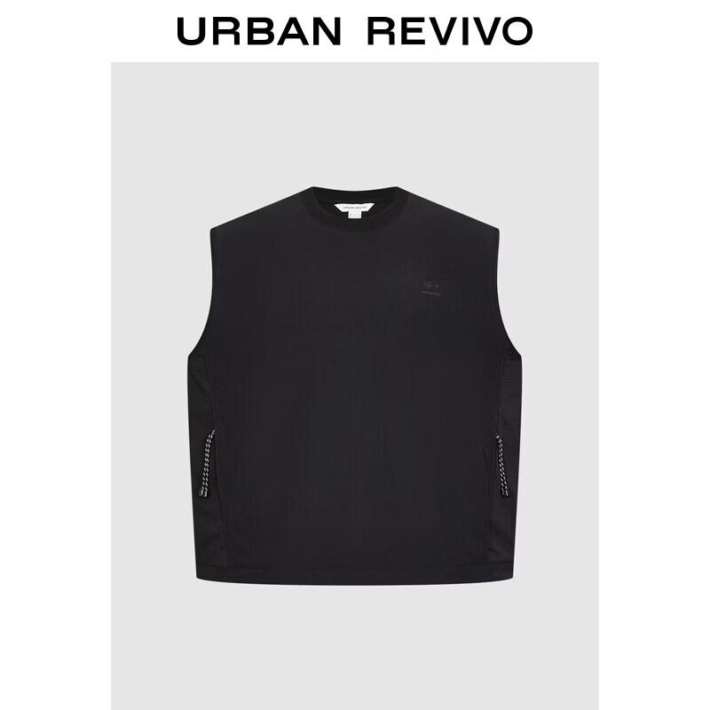 UR2026 Men s Printed Woven Zipper Pullover Shirt S