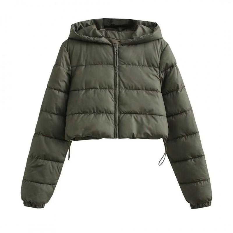 Womens Short Hooded Winter Puffer Jacket Multi-color Casual Warm Coat