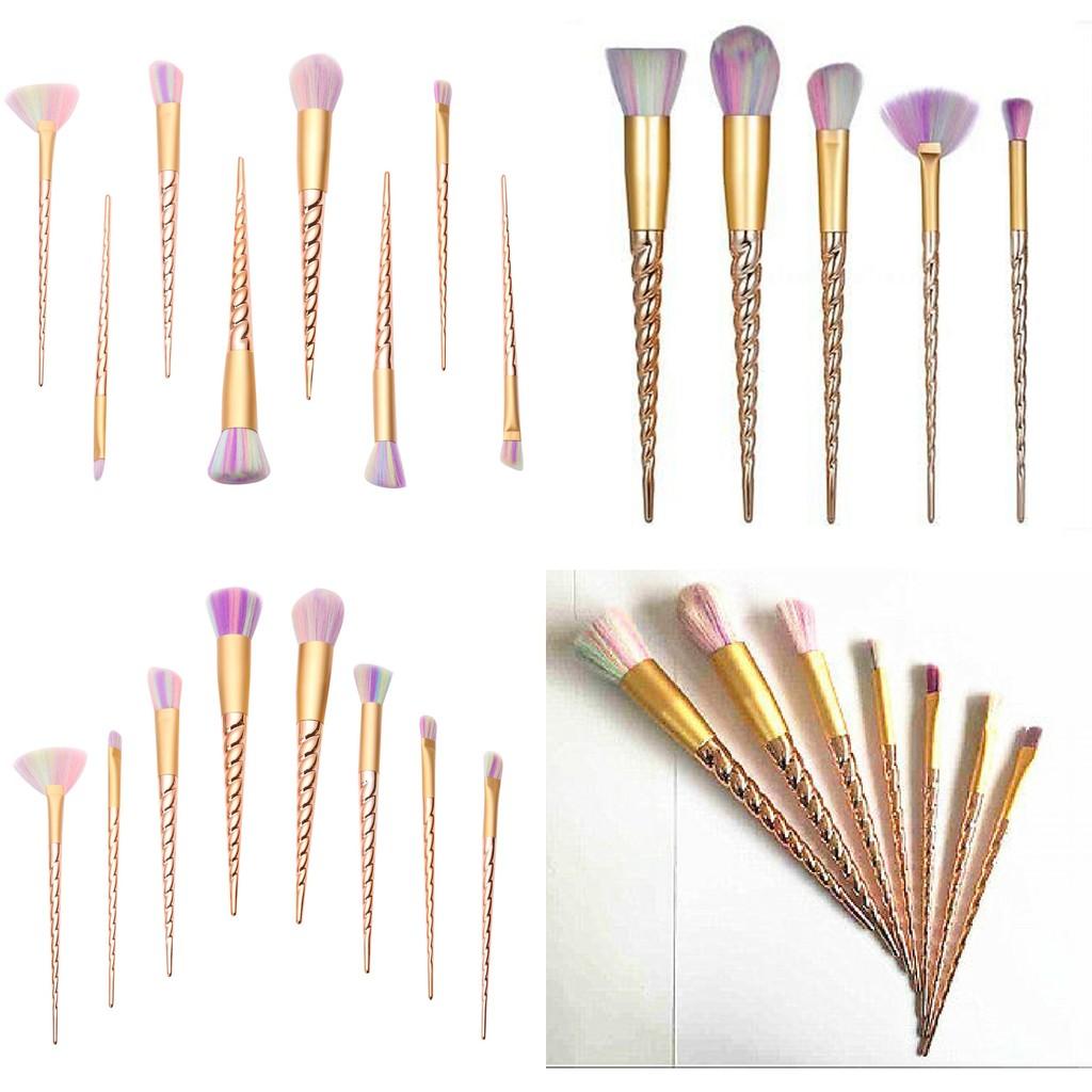 Unicorn Makeup Brush Set With Nylon Bristles For Flawless Face Makeup Application