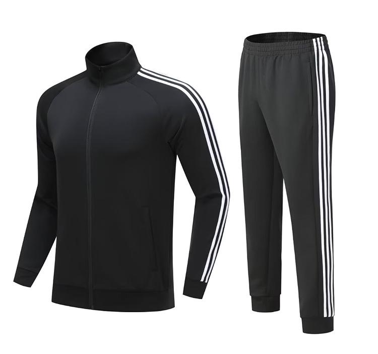 Unisex Long-Sleeve Stand Collar Sports Jacket & Training Suit Set - Autumn/Winter Collection