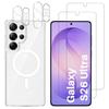 Case for Samsung Galaxy S26 ULTRA and 2 Tempered Glass Screen Protectors and 2 Camera Protectors - Integrated Magnetic Ring Phonillico®