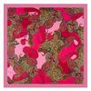 Premium champagne leopard print splicing printing 91CM square scarf women's scarf retro women's headscarf silk scarf