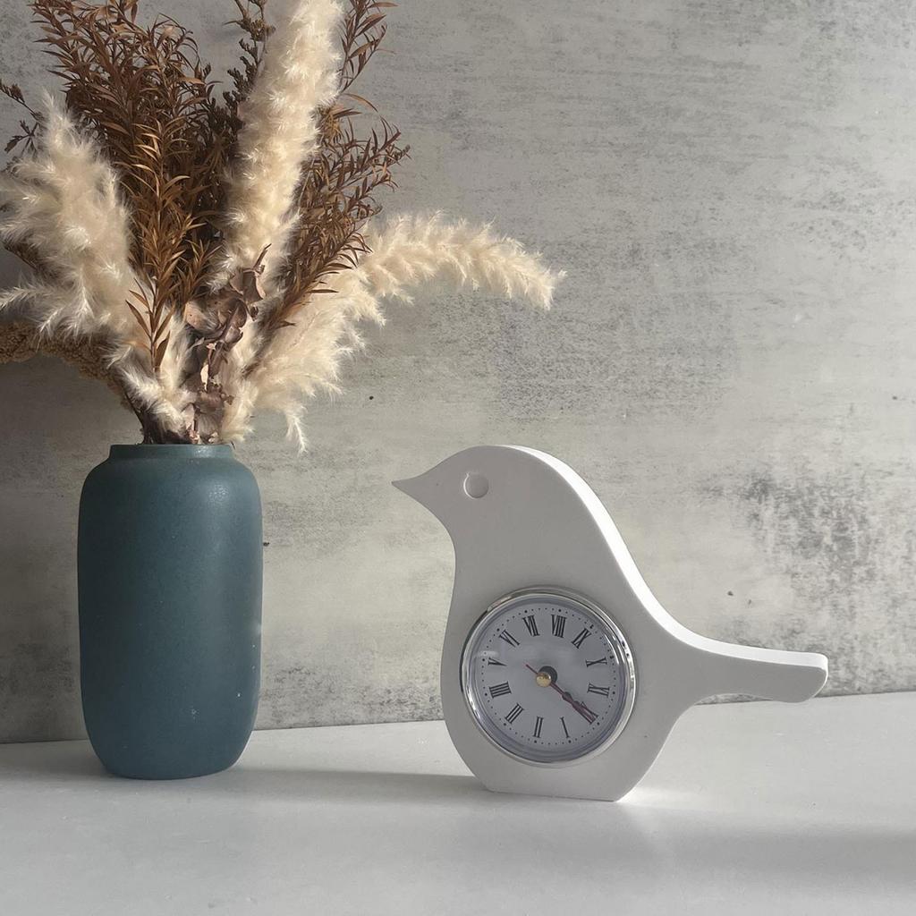 Flexible Silicone Mold Miniature Clock Shaped Decoration Making Mould Temperature Resistant Gypsum Mould for Ornament