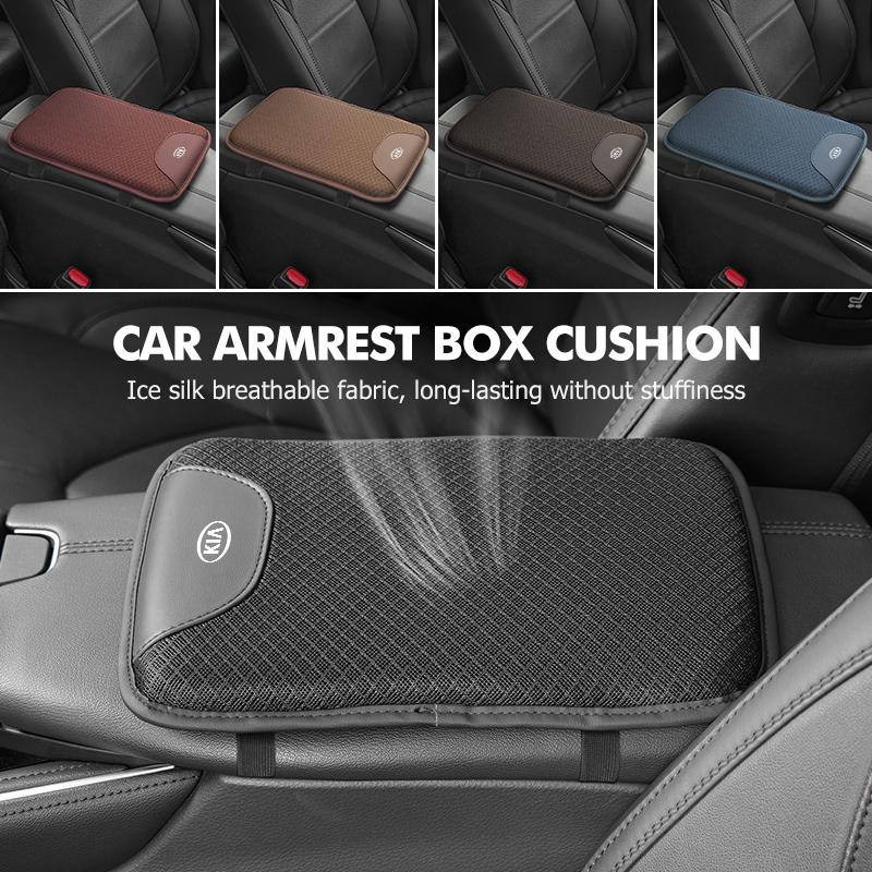 Universal Ice Silk Car Mounted Armrest Pad Central Armrest Box Height Increasing Pad For KIA Rio K5 K2 Sportage Ceed Sorento MF1