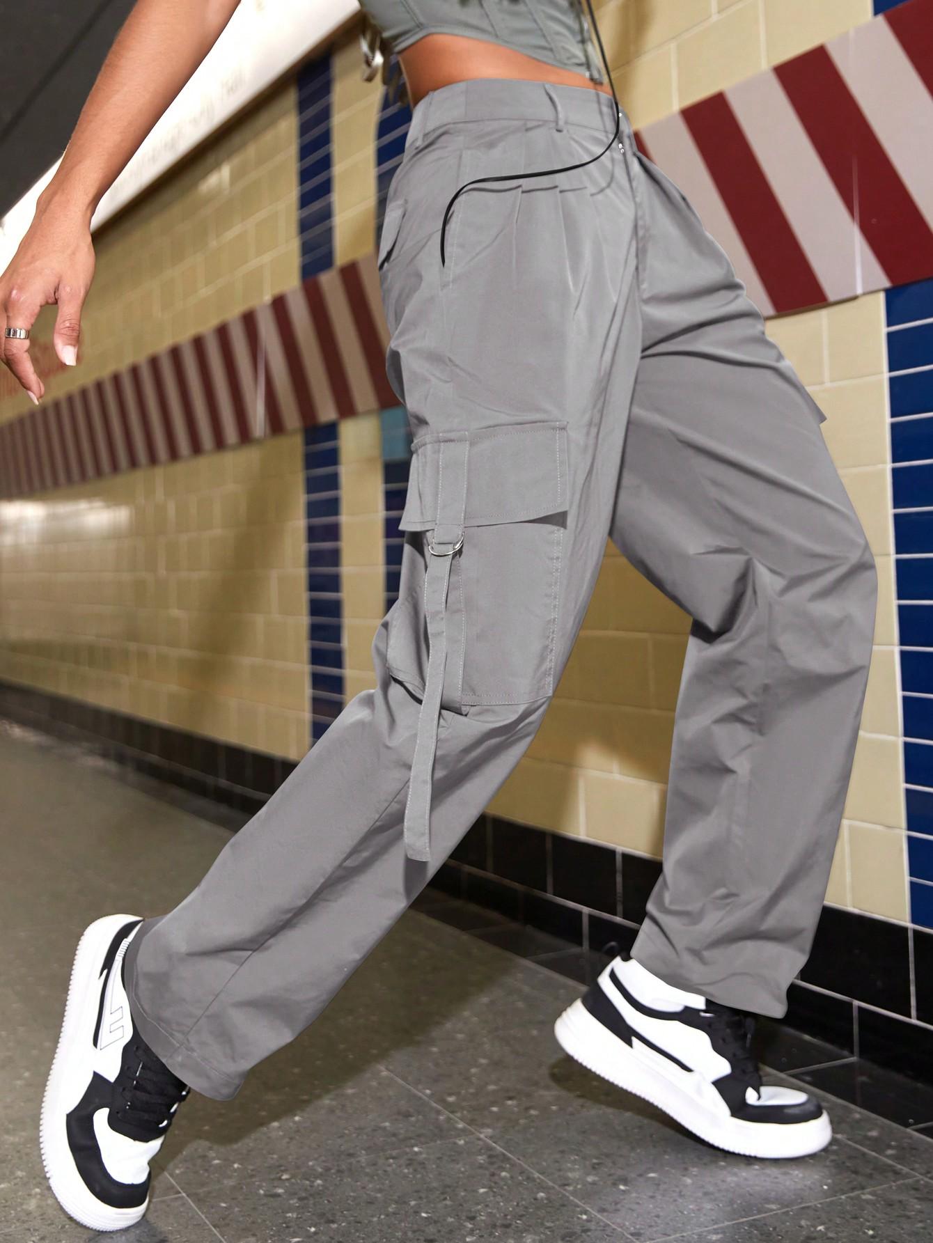 Брюки-карго Rose Beauty с клапанами и боковыми карманами XS фиолетовый/лиловый — фото 20