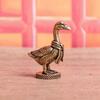 Vintage Brass Goose Figurine Fine Carved Details Scarf Design For Home Decor Ornament Gift