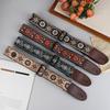 Guitar Strap Bass Cotton Leather Embroidery Straps Adjustable Neck Strap Electric Acoustic Guitar Bass AccessoriesGood Quality