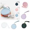 Mini Round Silicone Coin Purse INS Data Cable Storage Bag Creative Lipstick Cosmetic Bag  Women