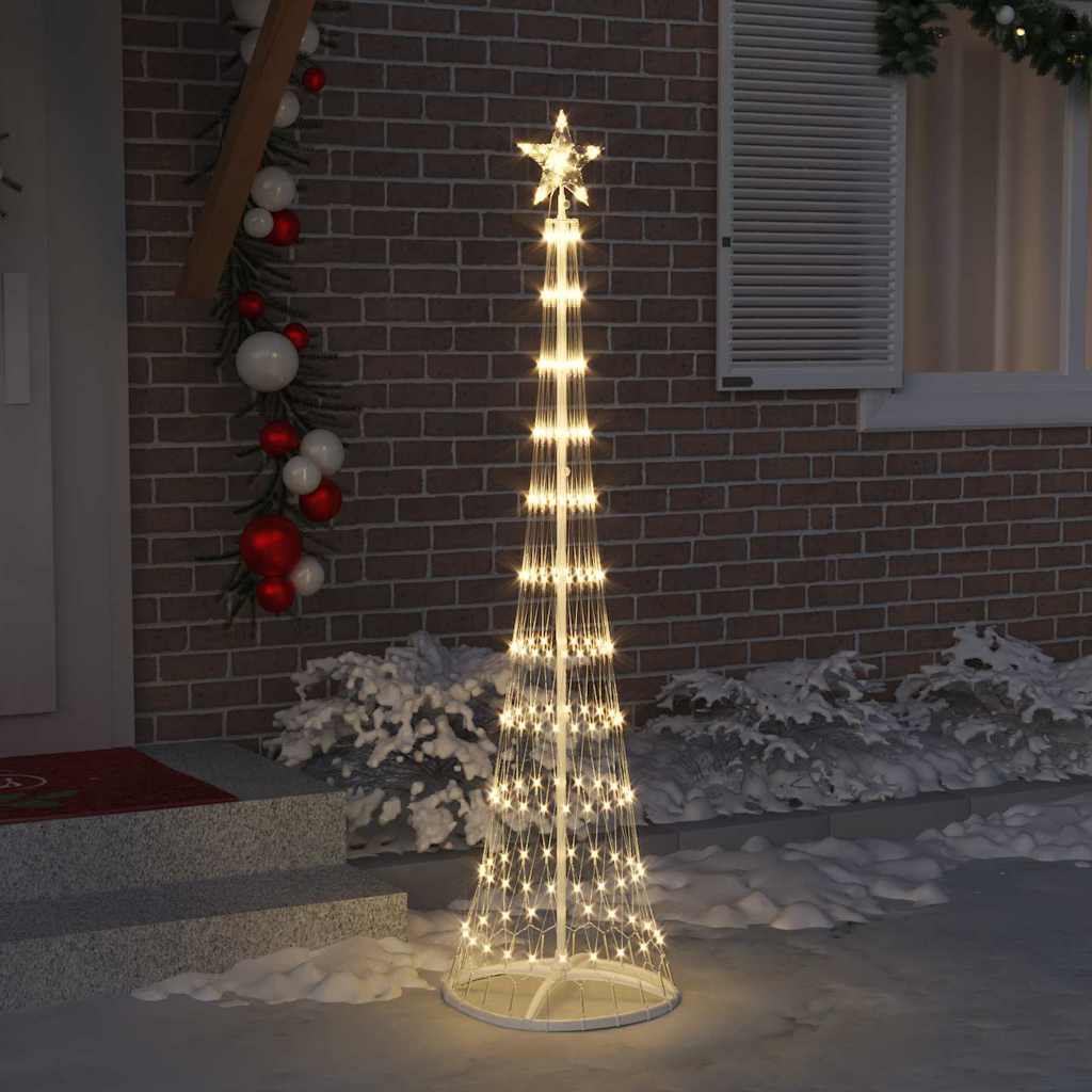 LED Christmas Tree Warm White 51 x 51 x 190 cm Metal